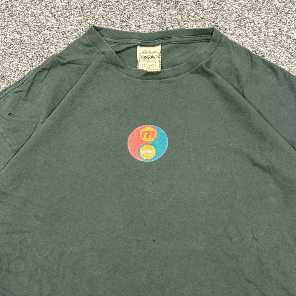 Vintage 90s Mossimo Skater T-Shirt Mens XL Green Single Stitch Karate Mat RARE - Picture 3 of 7